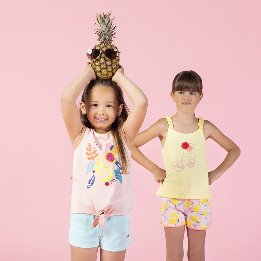 Σορτς σπορ με φαντεζί σχέδιο για bebe κορίτσι 