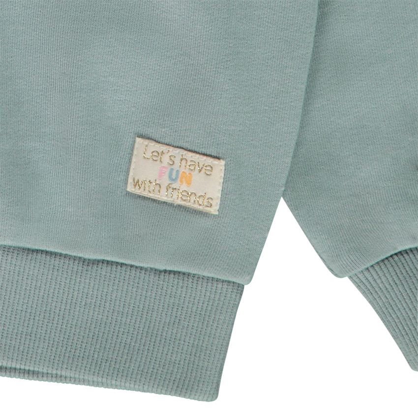 Φούτερ molleton oversize με κουκούλα μονόχρωμο για κορίτσι  Additional Φούτερ molleton oversize με κουκούλα μονόχρωμο για κορίτσι