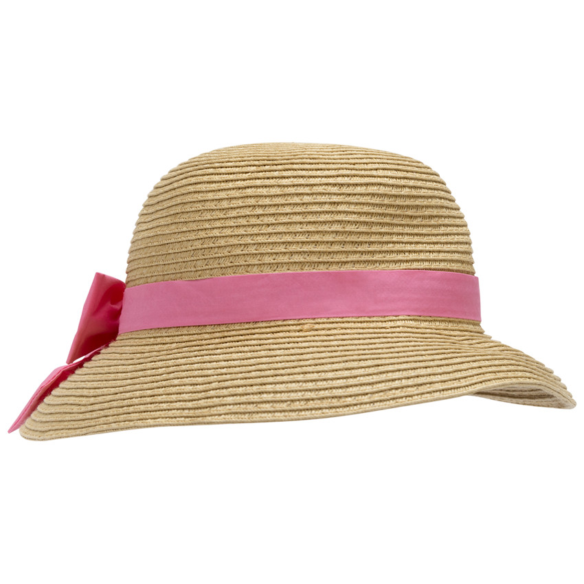 Καπέλο πλεκτό με μεγάλο φιόγκο για μωρό κορίτσι 