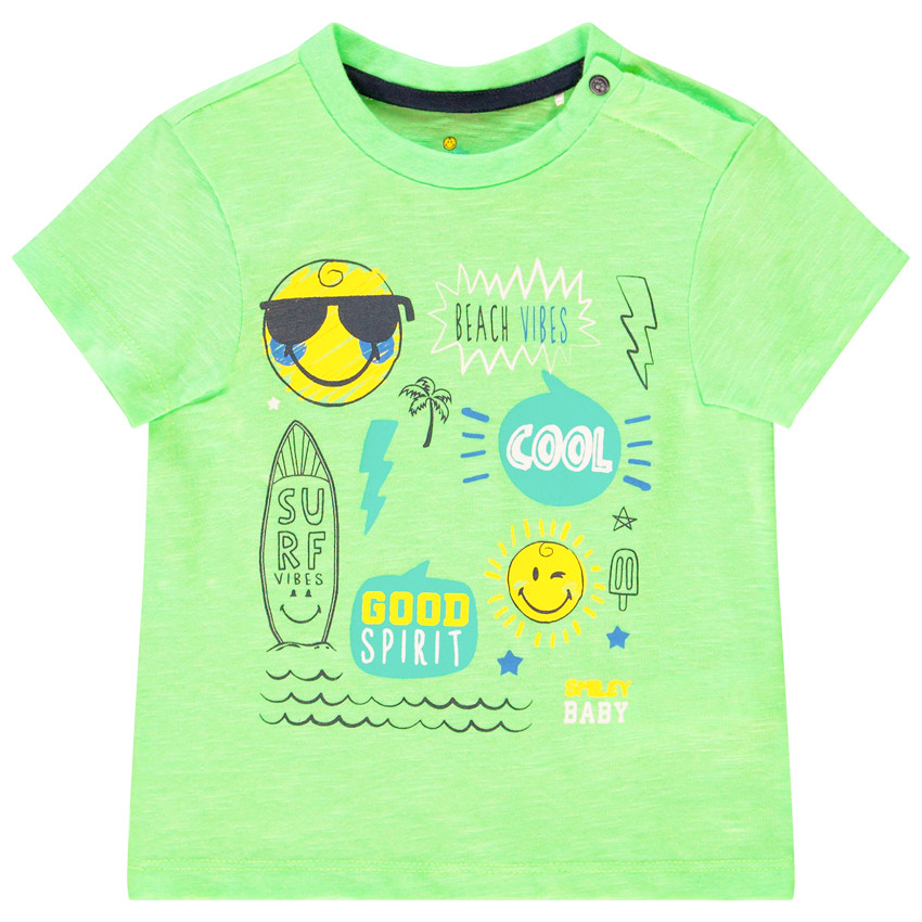 T-shirt manches courtes print Smiley Baby pour bébé garçon 