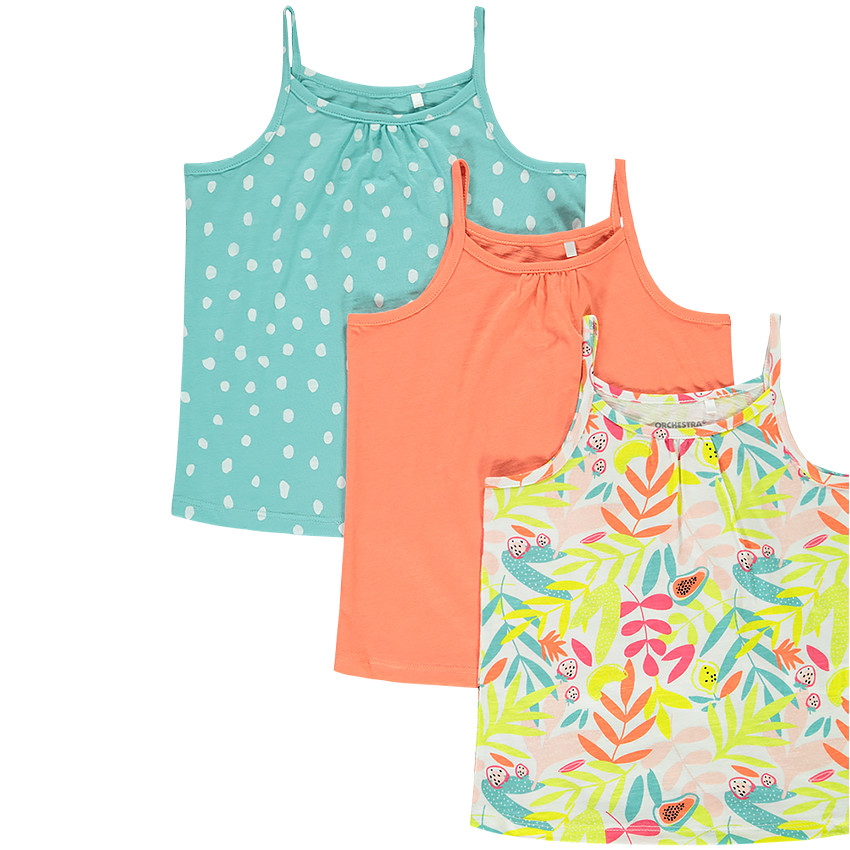 Lot de 5 débardeurs en jersey pour fille 