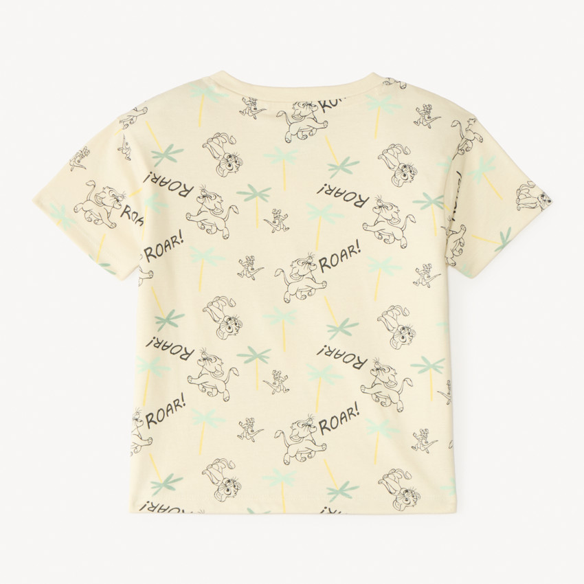 T-shirt à manches courtes 1/2 oversize imprimé Le Roi Lion Disney pour garçon. 