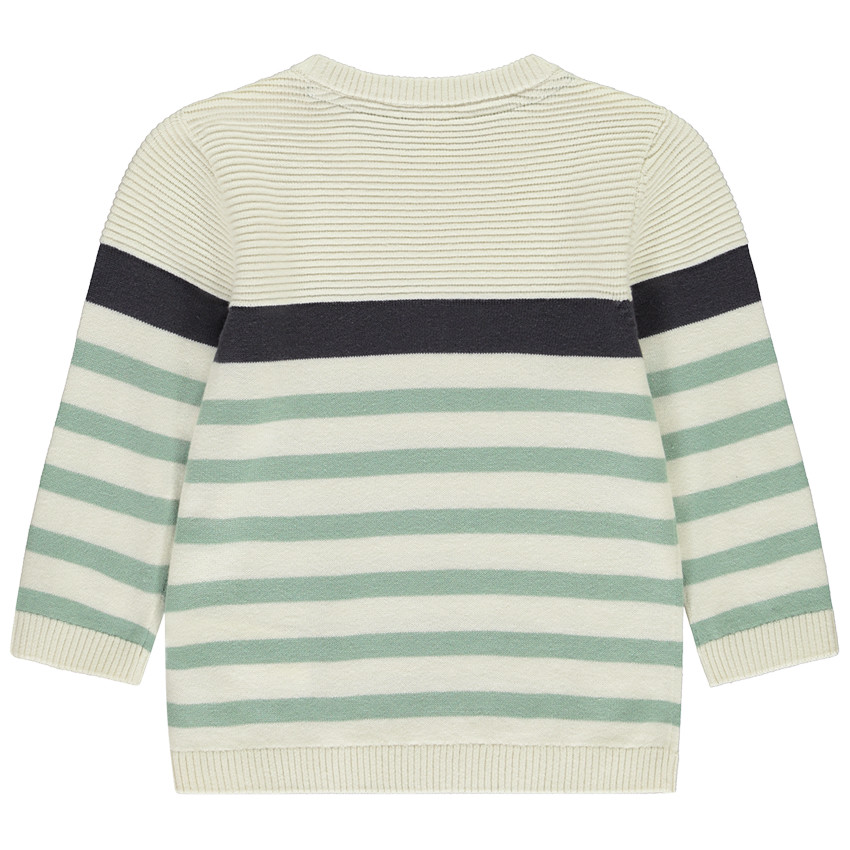 Pull rayé en tricot fantaisie pour bébé garçon 