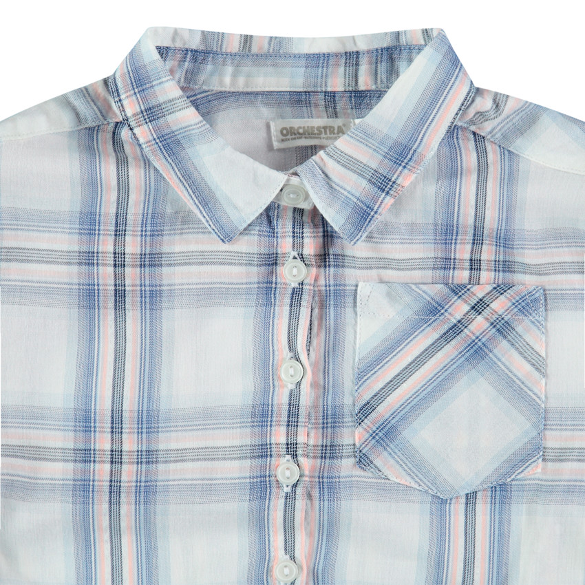 Μακρυμάνικο καρό πουκάμισο με τσέπη στο στήθος  Additional Μακρυμάνικο καρό πουκάμισο με τσέπη στο στήθος