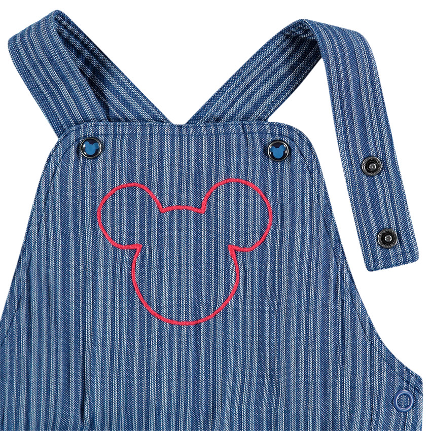 Σαλοπέτα με λεπτές κάθετες ρίγες και μπαλώματα Μίκι ©Disney 