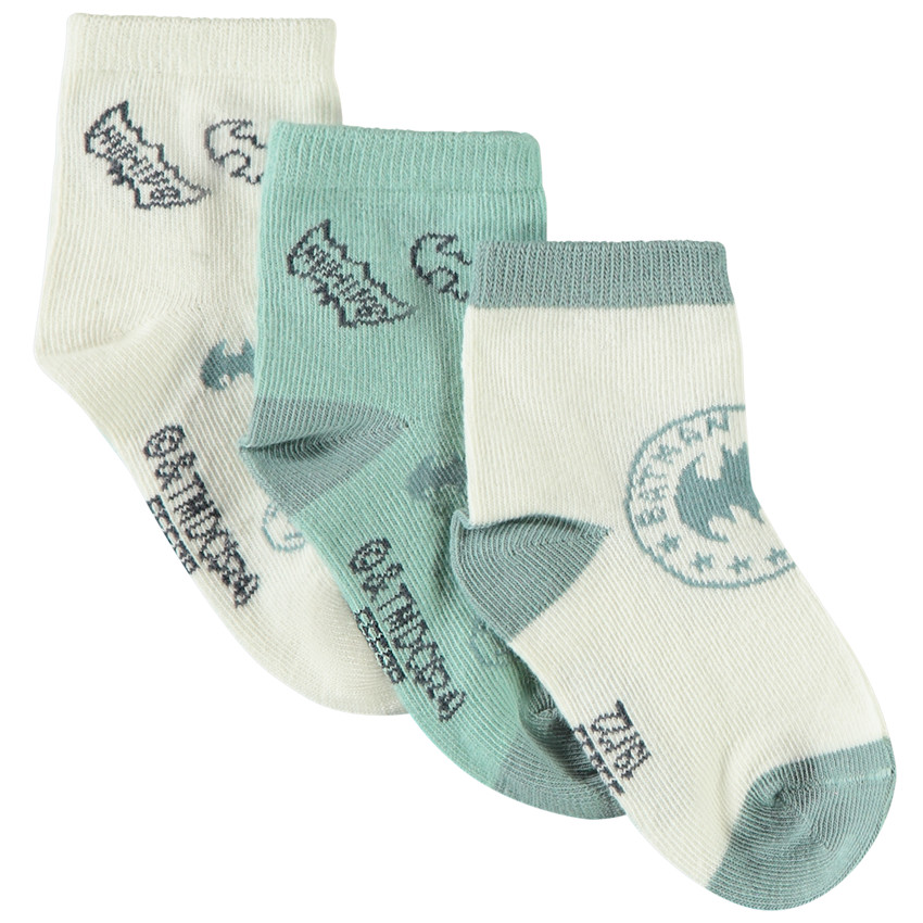 Σετ από 3 ζευγάρια κάλτσες Batman Warner για bebe αγόρι 