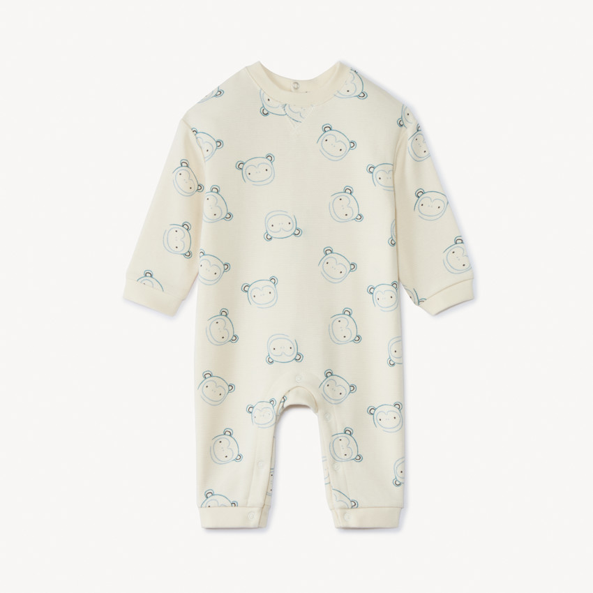 Combi μακρύ με σχέδιο μαϊμού για bebe αγόρι 