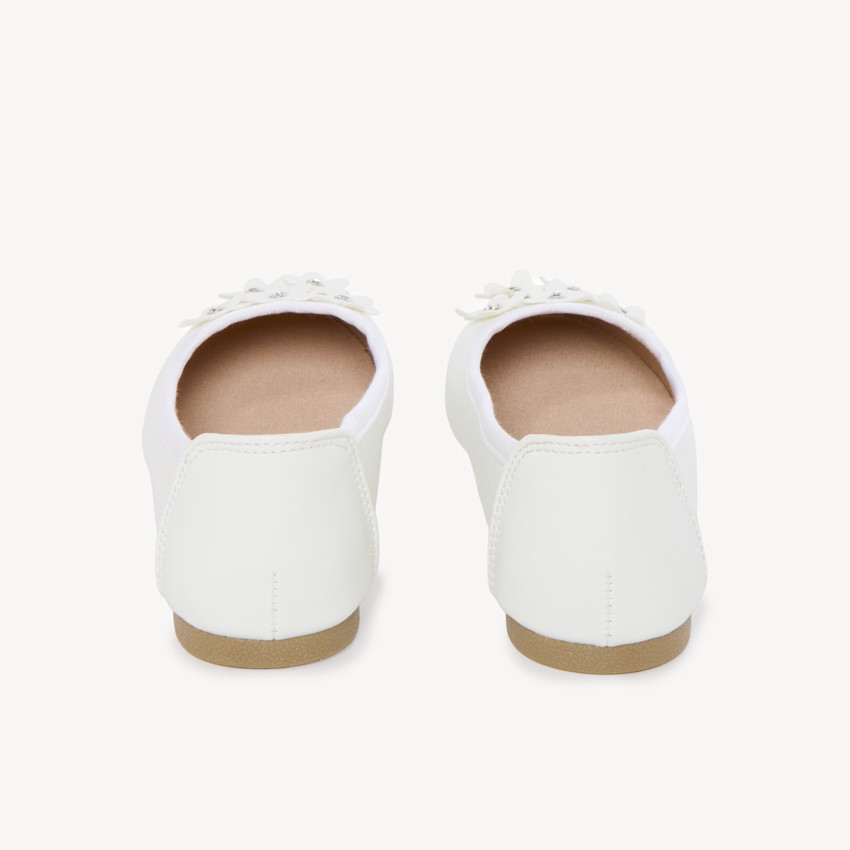 Μπαλαρίνες με 3D λουλούδια και στρας για κορίτσι 