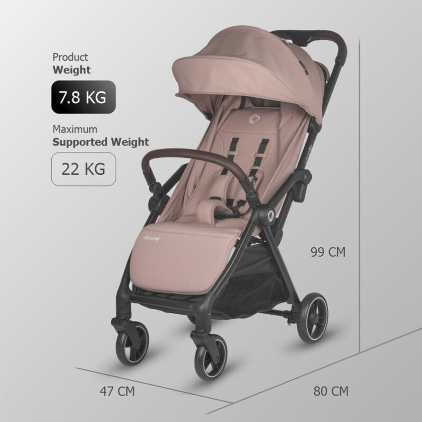 Καρότσι Με Αυτόματο Κλείσιμο Coccolle Arella / Sand Beige 