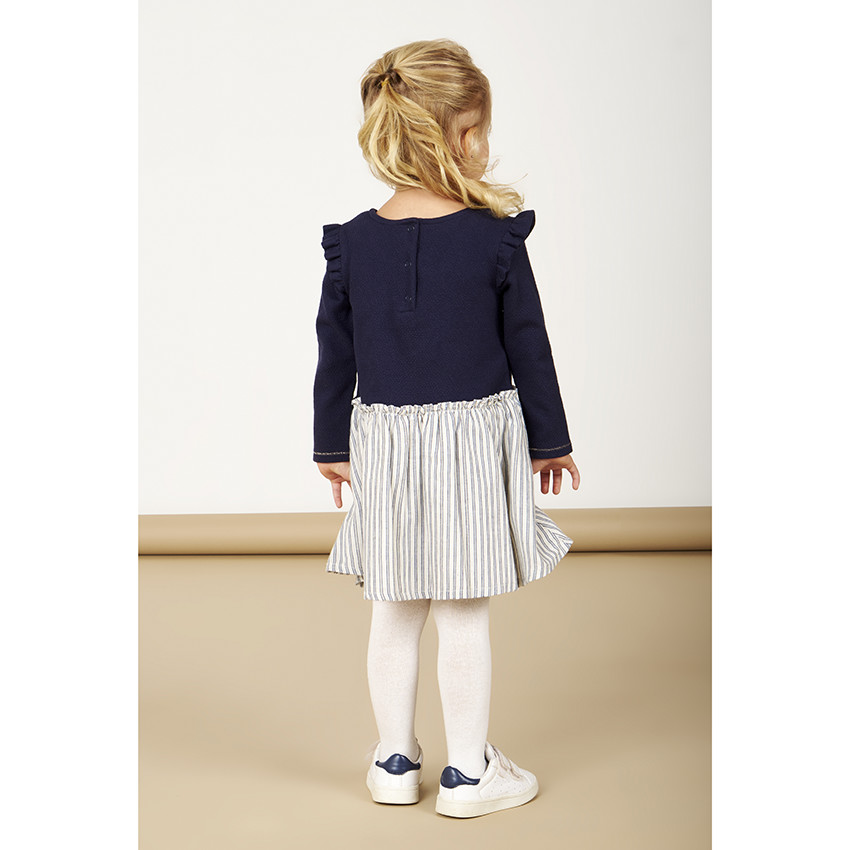 Φόρεμα μακρυμάνικο 2 σε 1 rib για bebe κορίτσι 