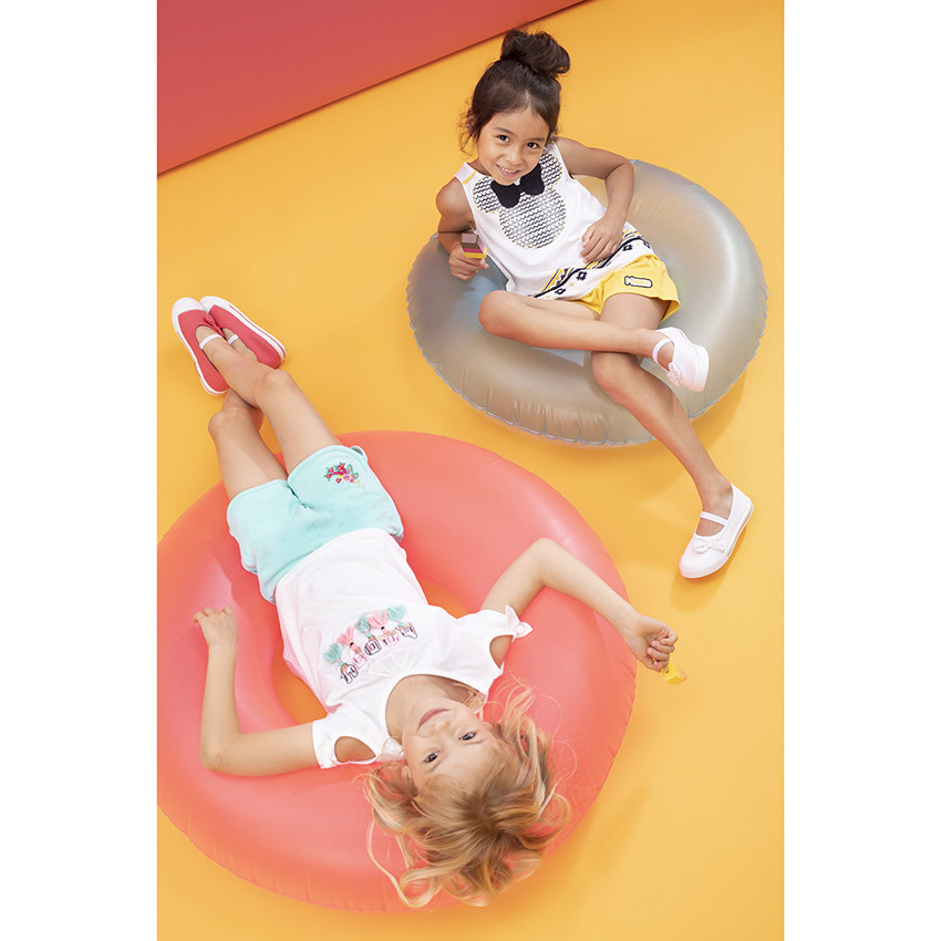 Σετ με τουνίκ αμάνικη με την Minnie Disney και κίτρινο σόρτς  