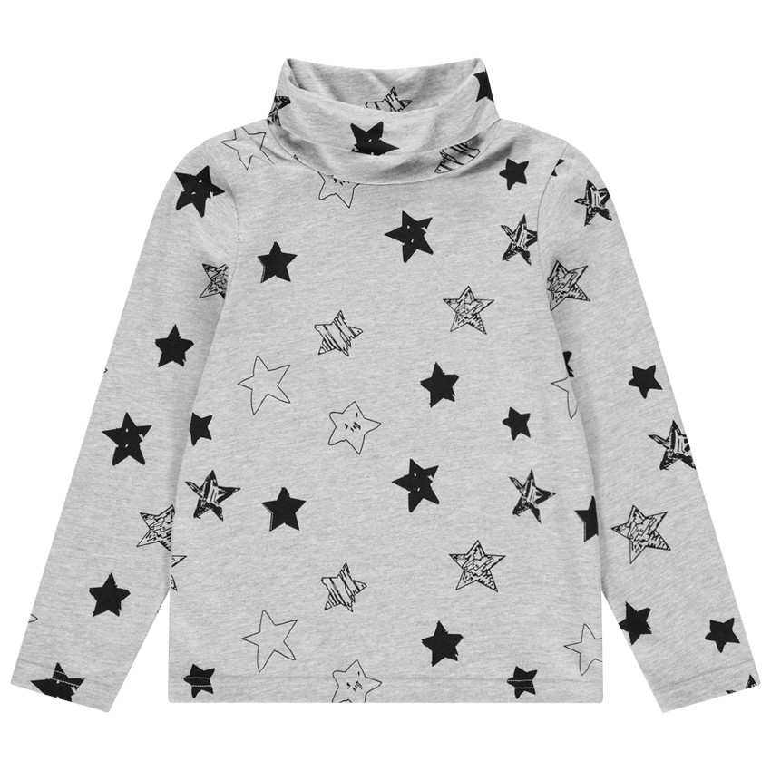 Sous-pull à col roulé imprimé pour enfant garçon Main Sous-pull à col roulé imprimé pour enfant garçon