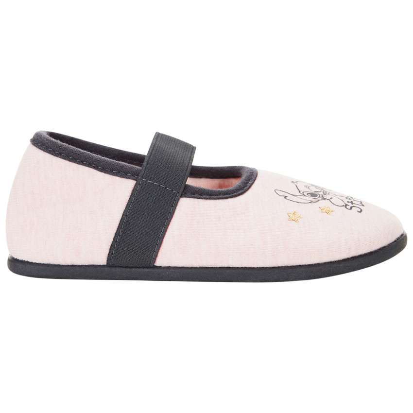 Παπούτσια μωρού ροζ με ελαστικό και Stitch Disney για κορίτσι 