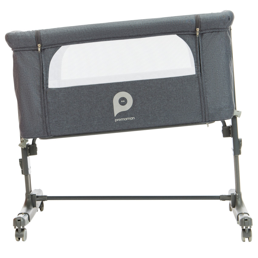 Κούνια cododo με ρόδες Bisoo γκρι 