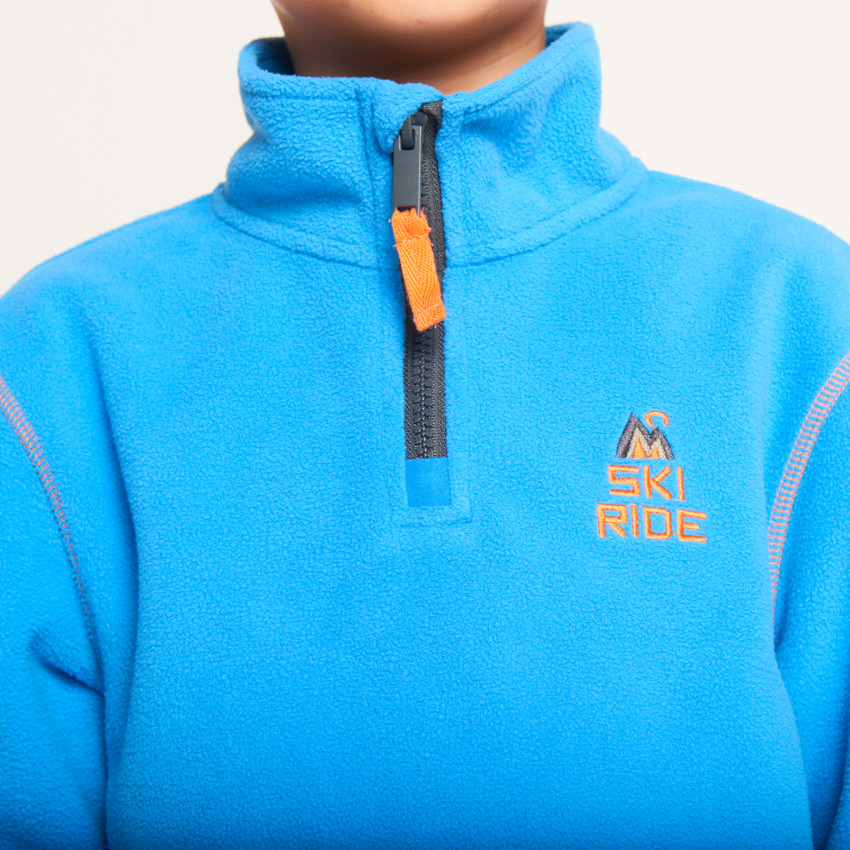Sweat polaire de ski à col zippé pour garçon 