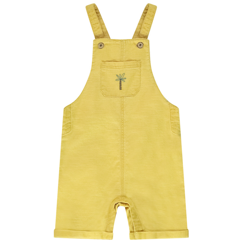 Σαλοπέτα κοντή πάνινη με κέντημα για bebe αγόρι 