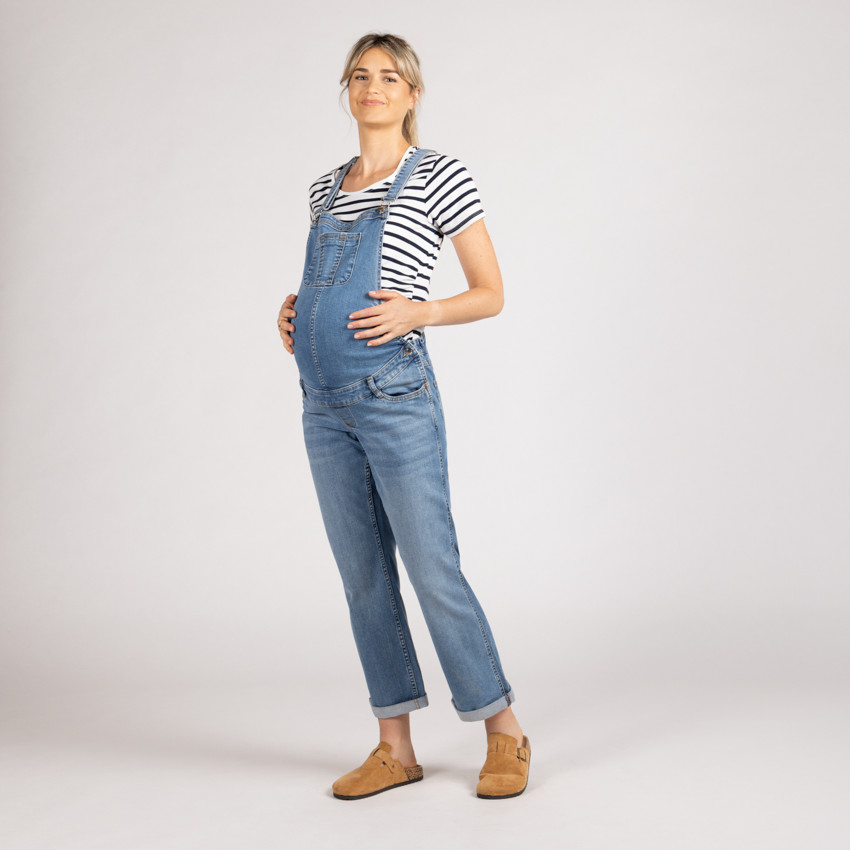 Μακρύ τζιν σορτσάκι εγκυμοσύνης 