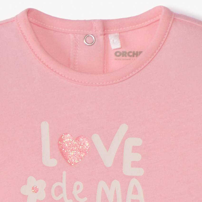 Φορμάκι βρεφικό σε πλεκτό jersey με σχέδιο για κορίτσι 