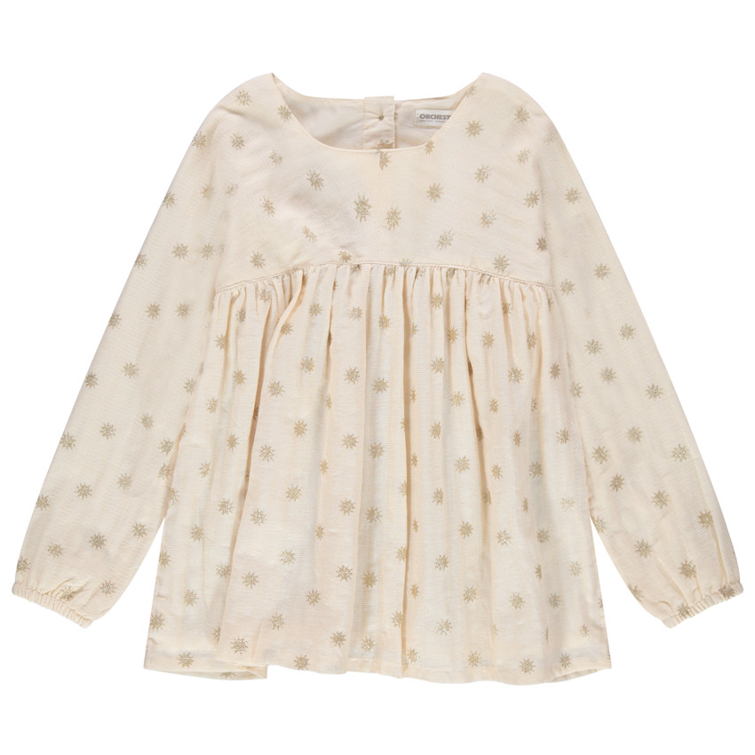 Toυνίκ μακρυμάνικη  με τυπωμένους χρυσούς ήλιους  