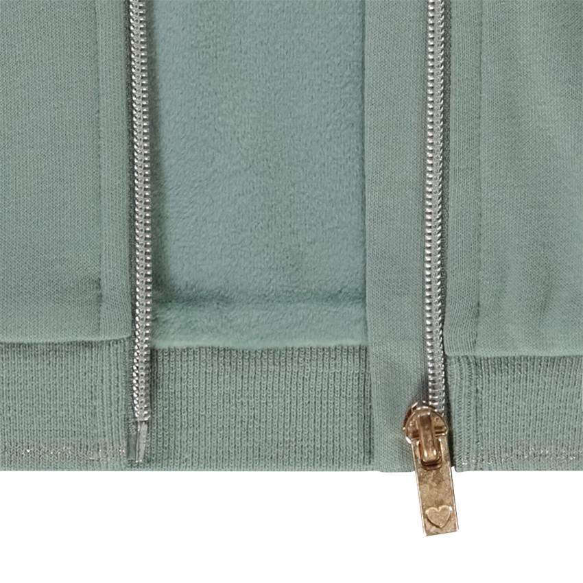 Ζακέτα με κουκούλα από molleton μονόχρωμο για κορίτσι bebé 