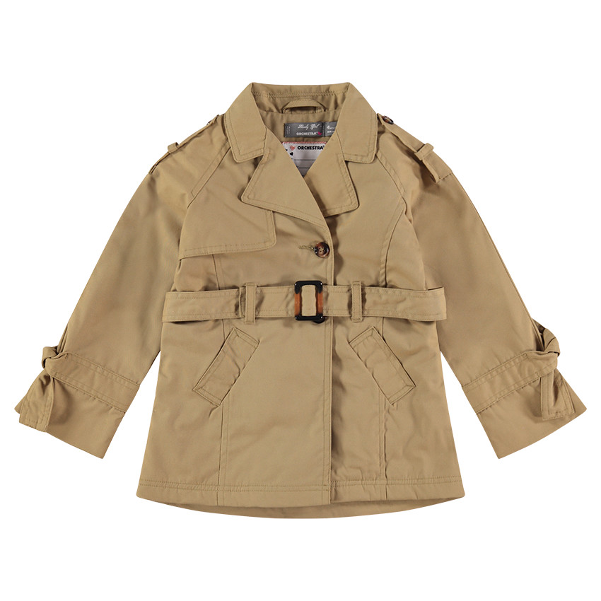 Καμπαρντίνα με επένδυση sherpa στο χρώμα της άμμου 