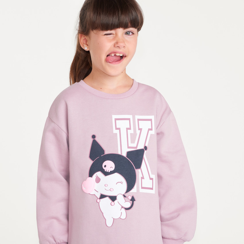 Φόρεμα με ύφος φούτερ για κορίτσια Kuromi Hello Kitty 