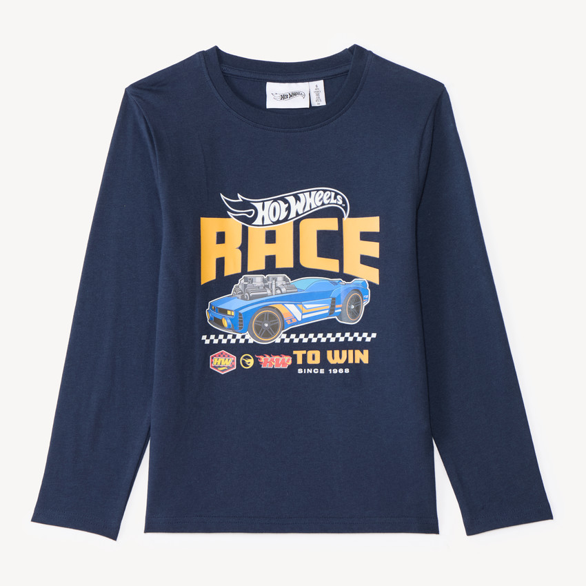 T-shirt μακρυμάνικος για αγόρια Hot Wheels 