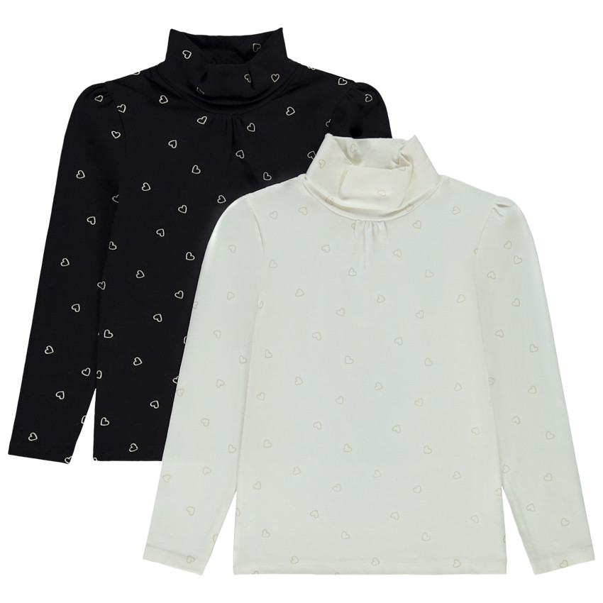 Σετ από 2 ζιβάγκο με σχέδιο καρδιές για κορίτσι 