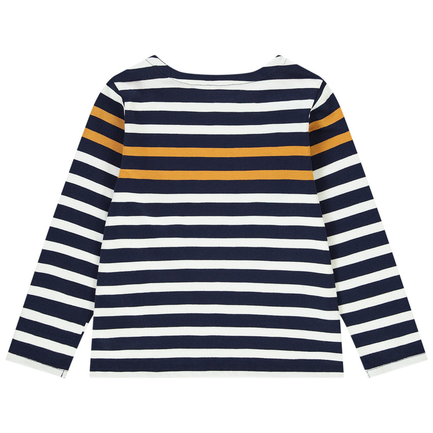 Marinière en jersey avec rayures bicolores pour garçon 
