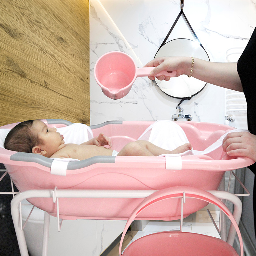 Μεγάλη Βάση Μπανιέρας με Καλάθι Λευκή BABYJEM  