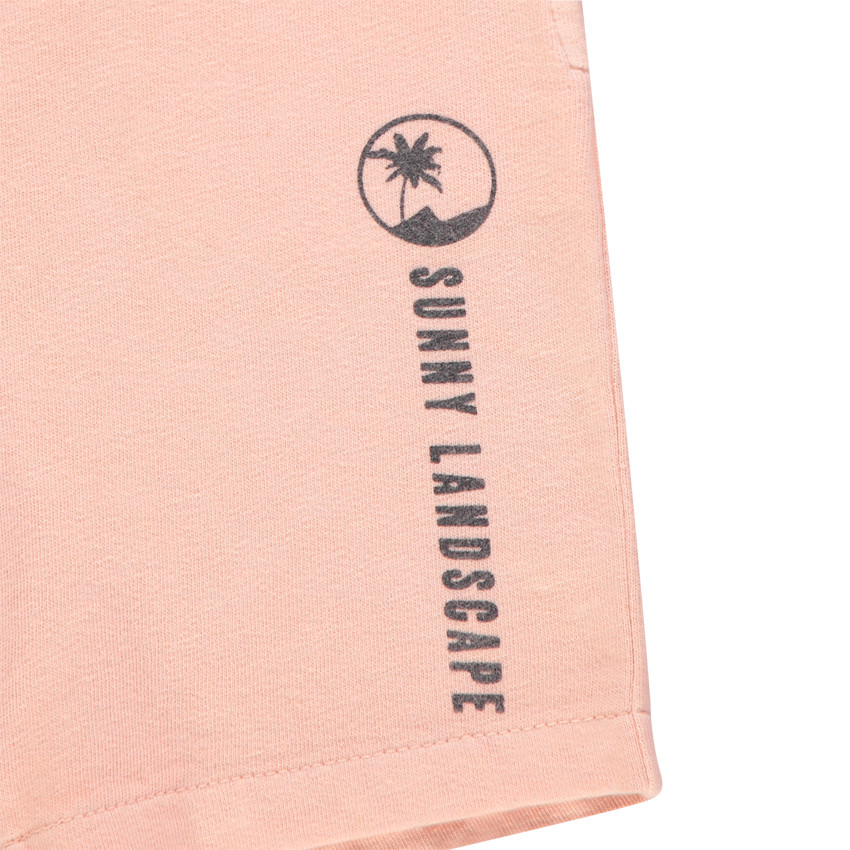 Βερμούδα μονόχρωμη με μήνυμα σχέδιο και φοίνικα 