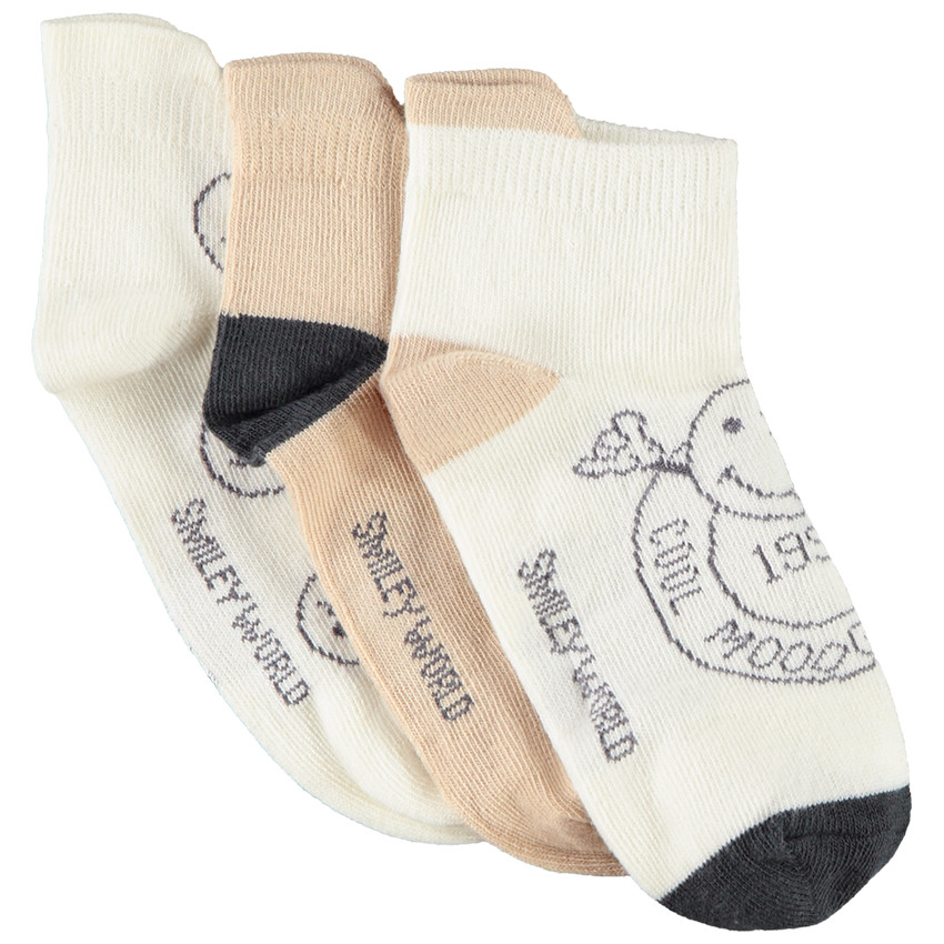 Σετ από 3 ζευγάρια κοντές κάλτσες SmileyWorld για αγόρι 