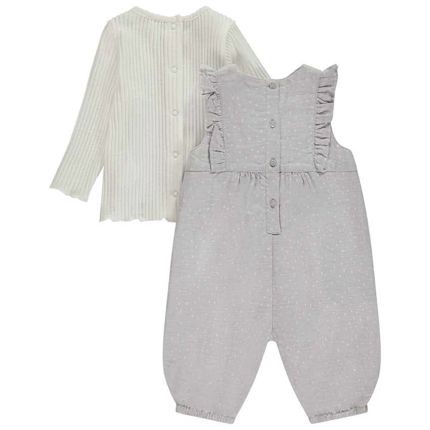 Σέτ μπλούζα μακρυμάνικη + σαλόπετα για μωρό κορίτσι 