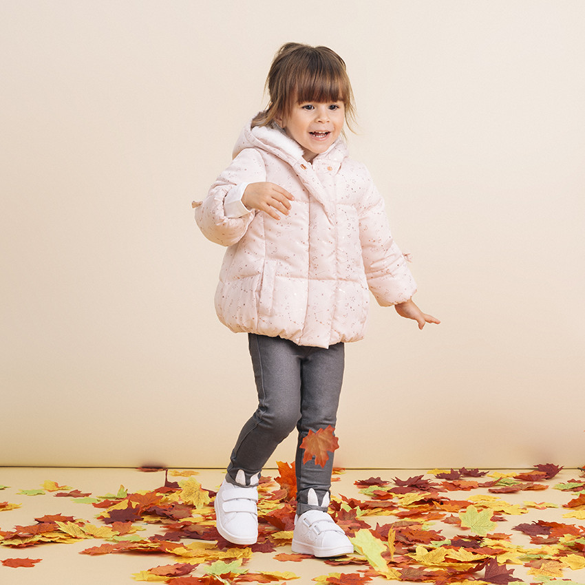 Μπουφάν με κουκούλα εμπριμέ και επένδυση  sherpa  Additional Μπουφάν με κουκούλα εμπριμέ και επένδυση  sherpa