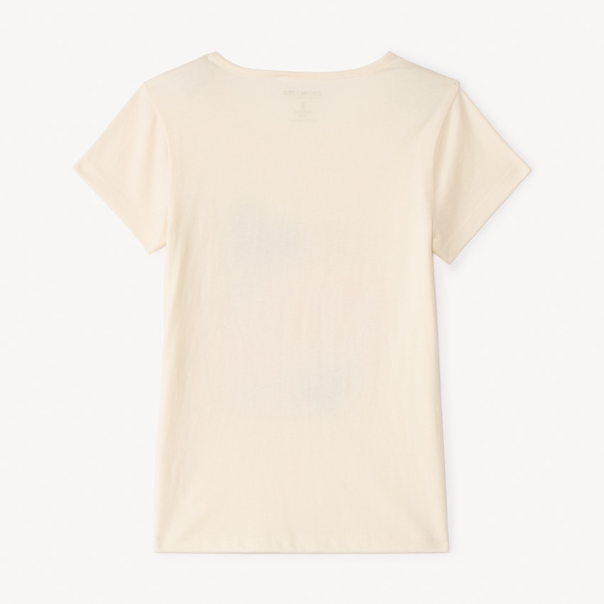 T-shirt κοντομάνικο με εκτύπωση και πούλιες για κορίτσι 