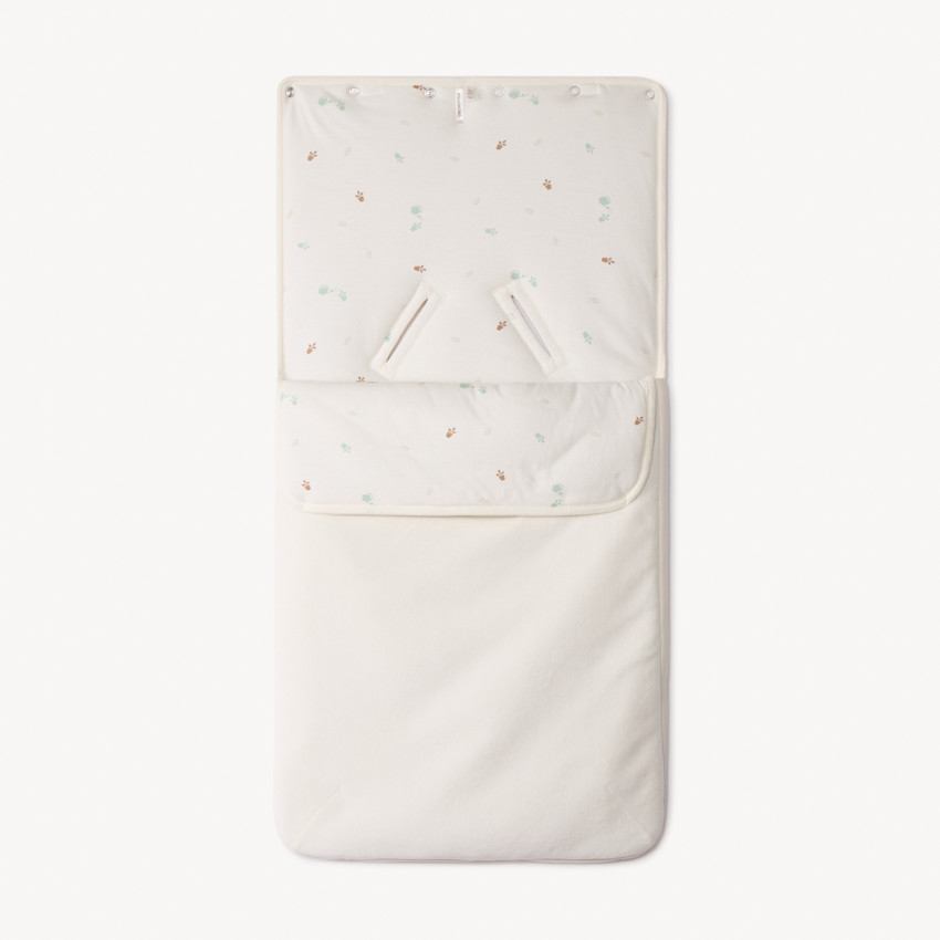 Βρεφικό nid d’ange από βελουτέ με επένδυση jersey και σχέδιο για μωρό molleton Growing Nature 