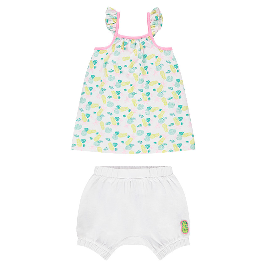 Σύνολο εμπριμέ φόρεμα και σορτσάκι 