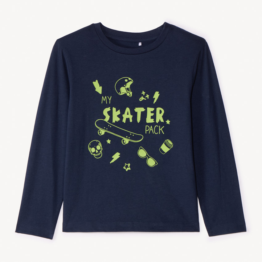T-shirt à manches longues imprimé pour garçon 