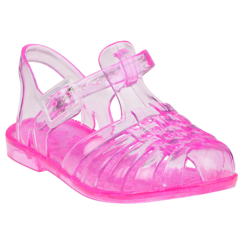Sandales de plage roses transparentes 