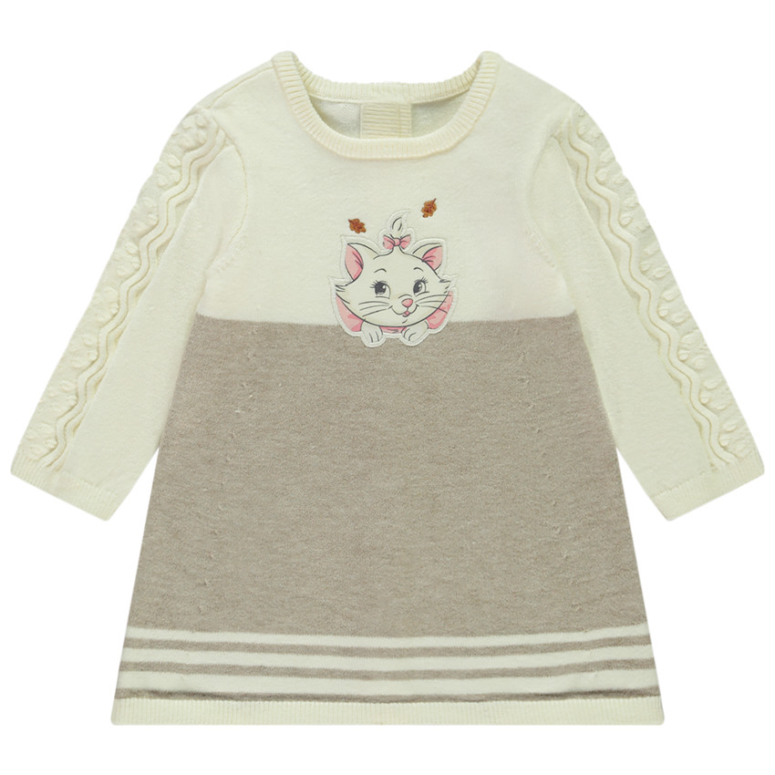 Φόρεμα μακρυμάνικο πλεκτό Marie Disney για μωρό κορίτσι 