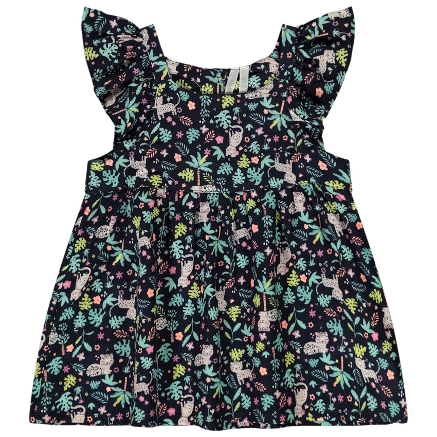 Τοπ από voile με εμπριμέ ζούγκλας για μωρό κορίτσι 