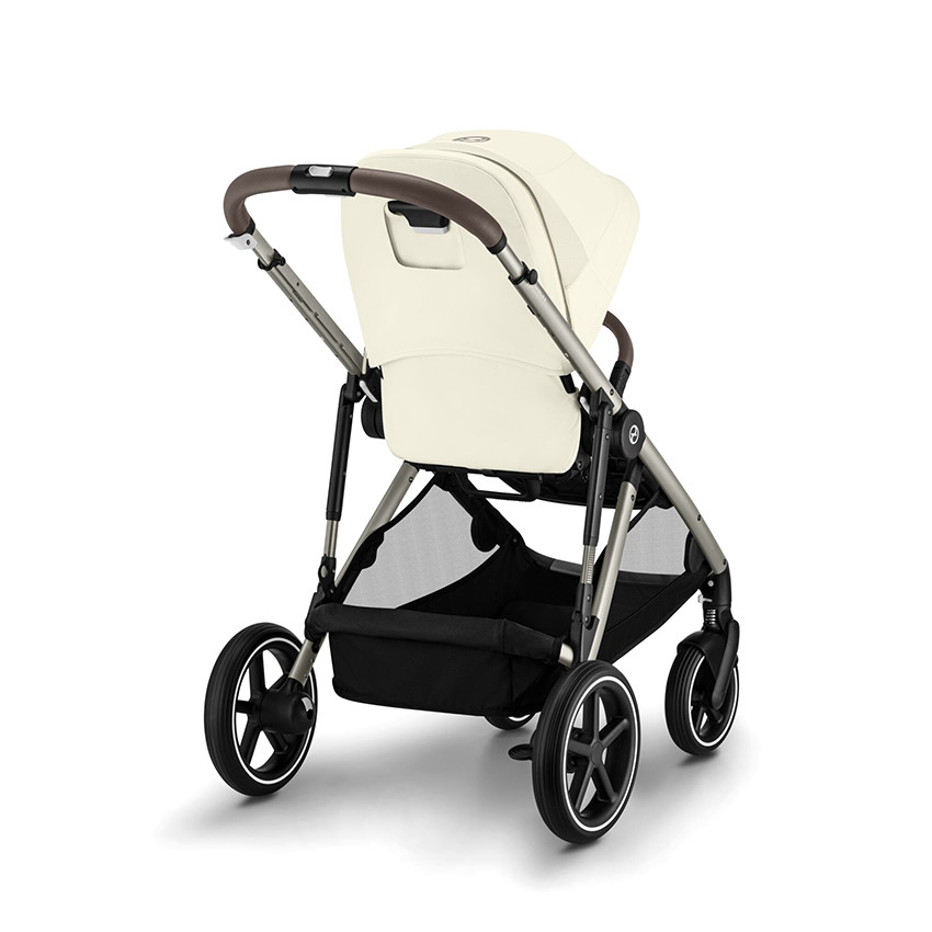 Καρότσι Gazelle S μονό/διπλό με στέλεχος σε χρώμα ταουπ και κάθισμα Seashell Beige 