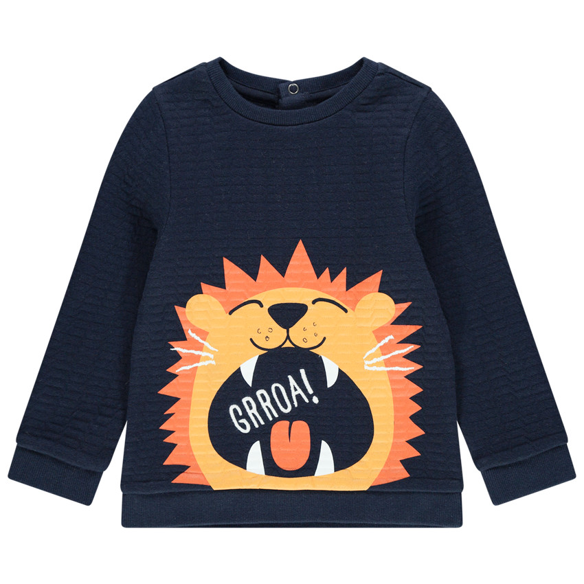 Φούτερ  molleton με φαντεζί τύπωμα λιοντάρι 