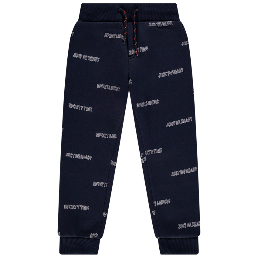 Παντελόνι φόρμας molleton με σχέδιο Μήνυμα για αγόρι 