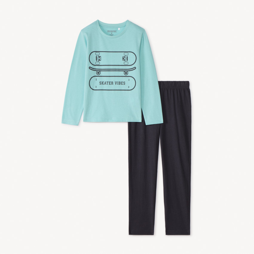 Σετ πιτζάμας 2 τμχ. με φαντεζί σχέδιο skate για αγόρι 