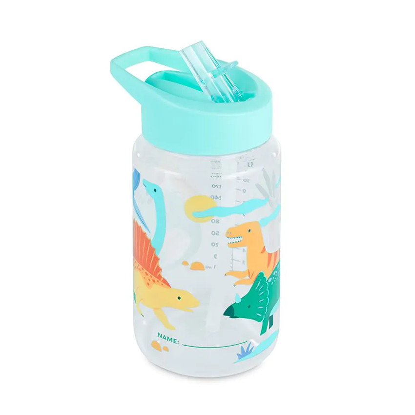 Bouteille avec paille 450ml Kiddie Jurassic 