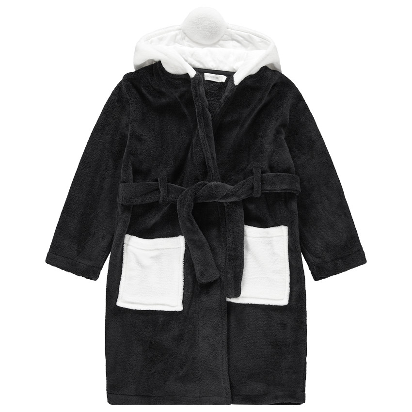 Robe de chambre en sherpa avec tête de panda 
