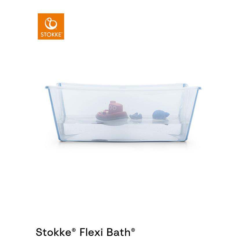 Πτυσσόμενη μπανιέρα Flexi Bath XL ocean blue για παιδιά 0–6 ετών με αντιολισθητική βάση 