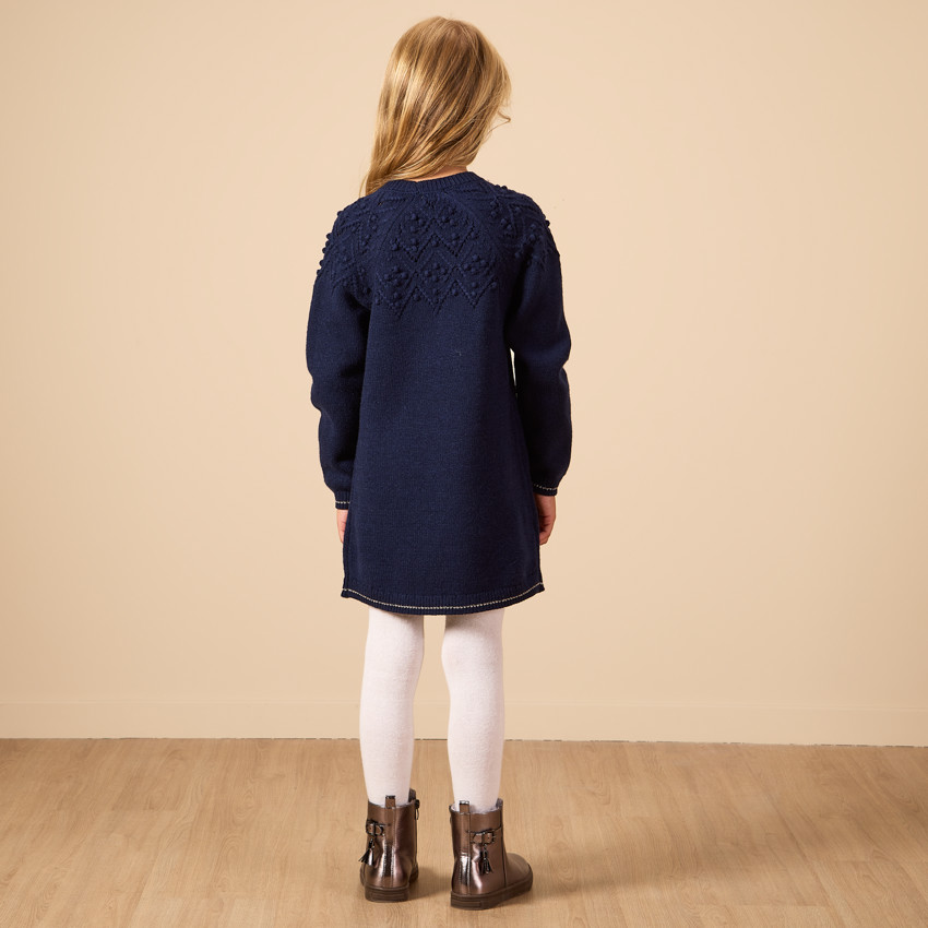 Φόρεμα μακρυμάνικο πλεκτό με lurex για κορίτσι 