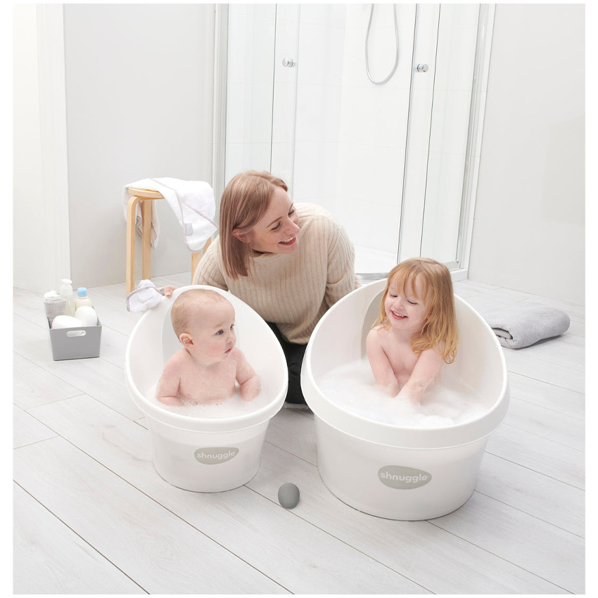 Baignoire pour les petits enfants 12M+ Blanc/Gris clair 